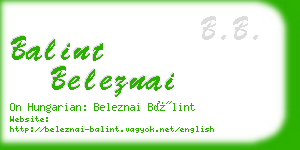 balint beleznai business card